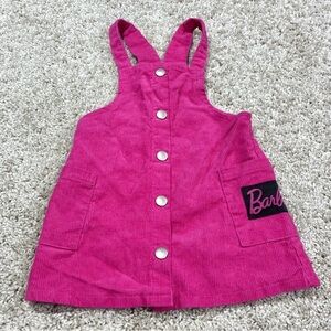 Barbie Toddler Girls Hot Pink
Corduroy Jumper / Dress size 2T
Button Snap Pocket